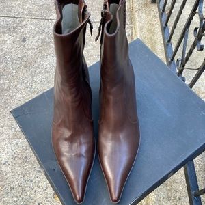 Dries Van Noten brown Boots with Kitten heel. Made in Italy. New w/out tags.